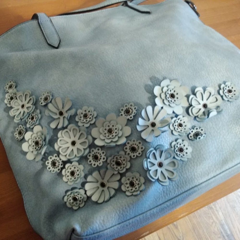 Mod Luxe Floral Cut Out Tote